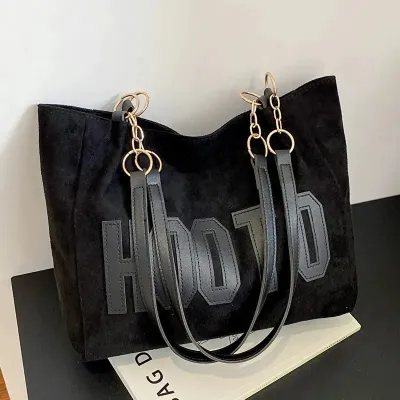 Stylish Letter Patch Decor Hooto Bag